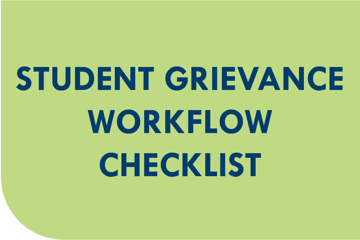 Student Grievance Workflow Checklist