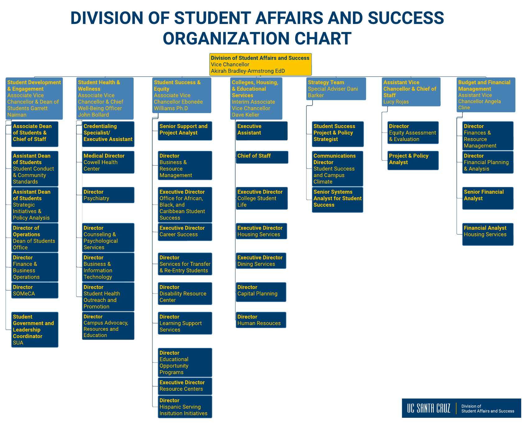 Org chart for DSAS as of Oct 2023
